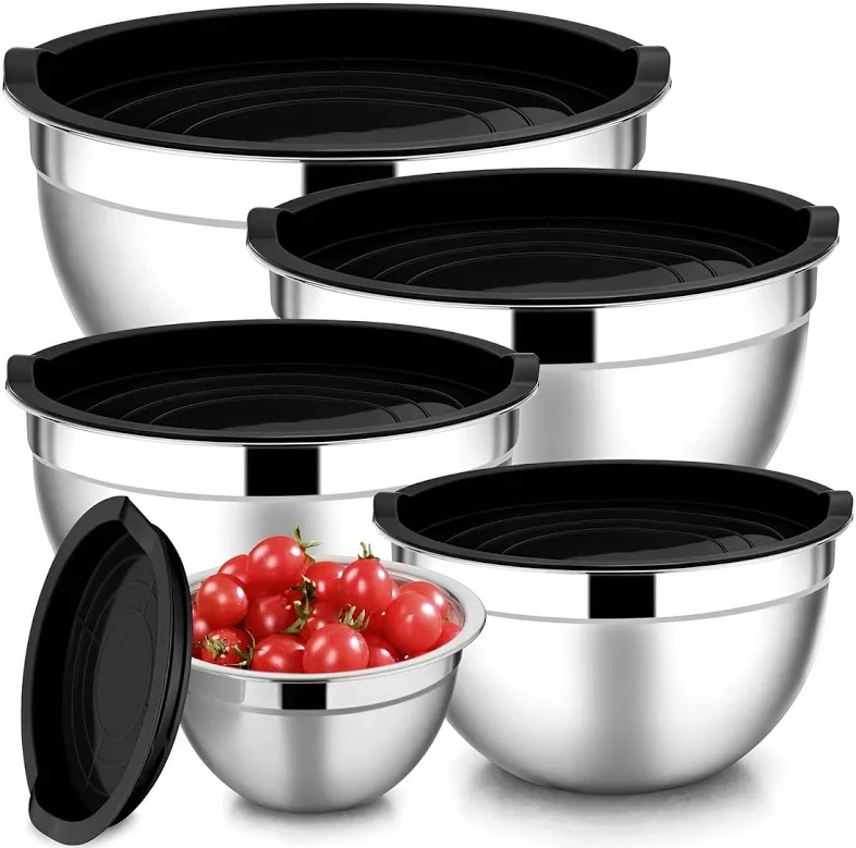 Kit 5 Bowls Tigelas em Aço Inox